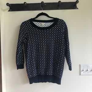 JCREW Crew Sweater, Blue and White